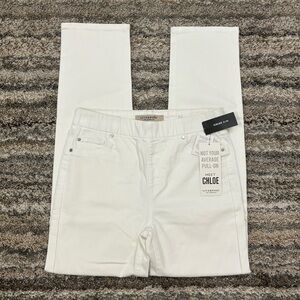 Liverpool Chloe Pull-On Straight Leg Jeans in White